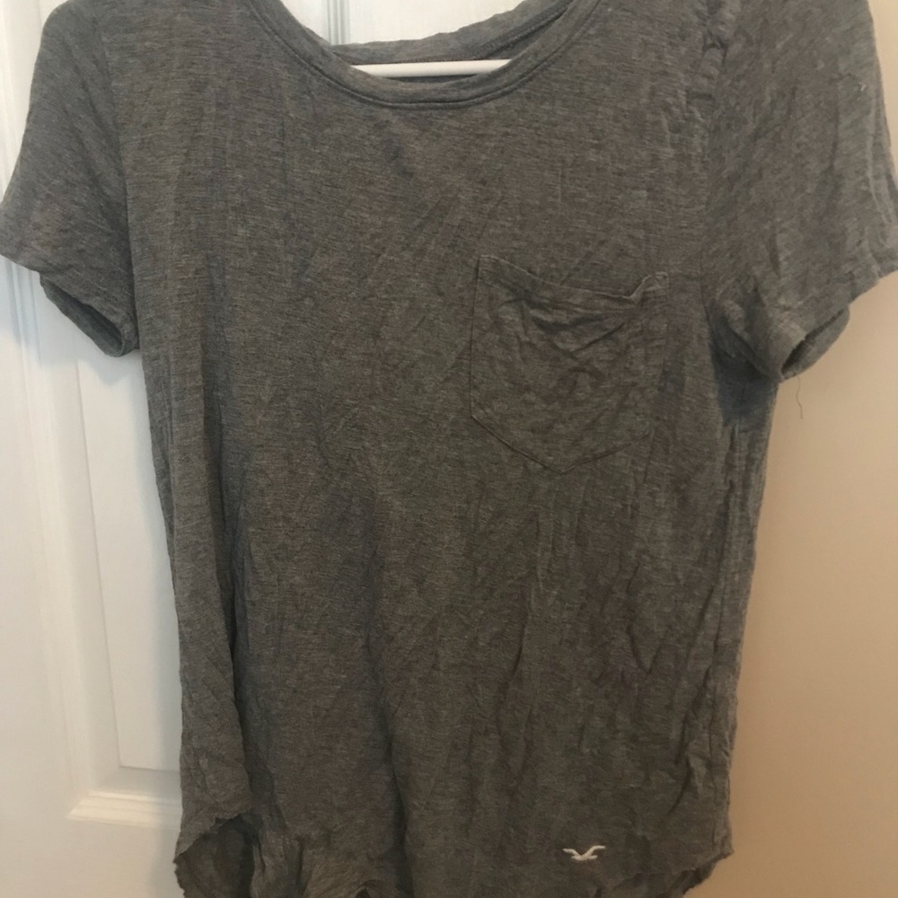 Grey hollister top